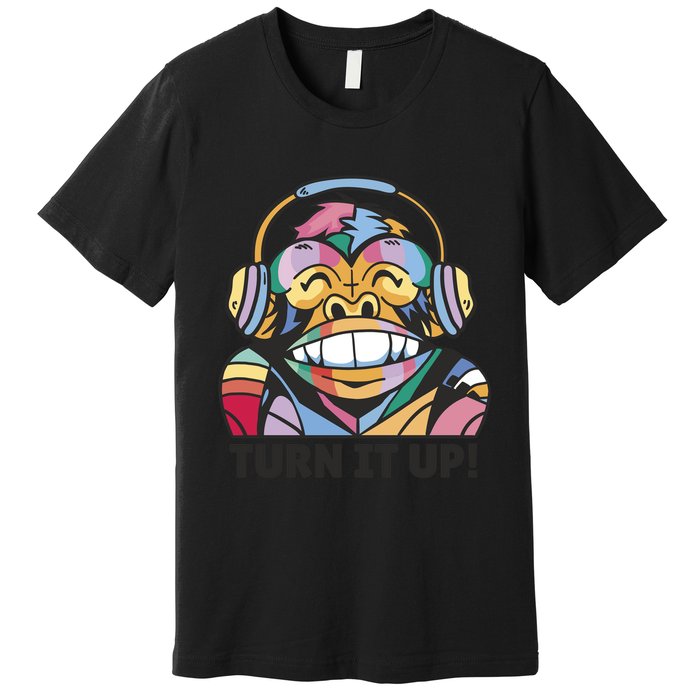Turn It Up Music Monkey Premium T-Shirt