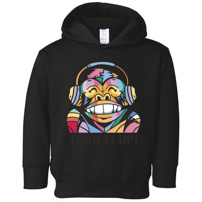 Turn It Up Music Monkey Toddler Hoodie
