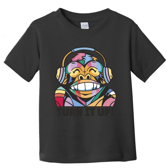 Turn It Up Music Monkey Toddler T-Shirt