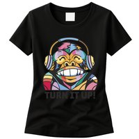 Turn It Up Music Monkey Womens T-Shirt