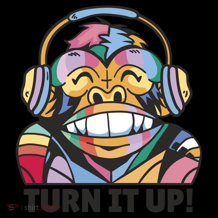 Turn It Up Music Monkey Zip Tote Bag