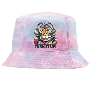 Turn It Up Music Monkey Tie-Dyed Bucket Hat