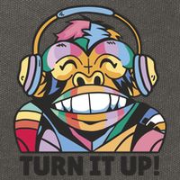 Turn It Up Music Monkey Cotton Canvas Backpack