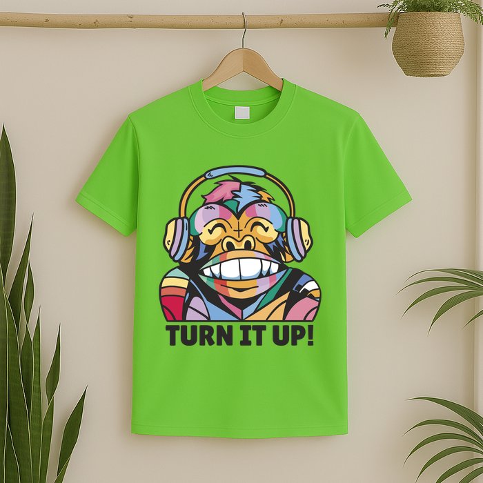 Turn It Up Music Monkey T-Shirt