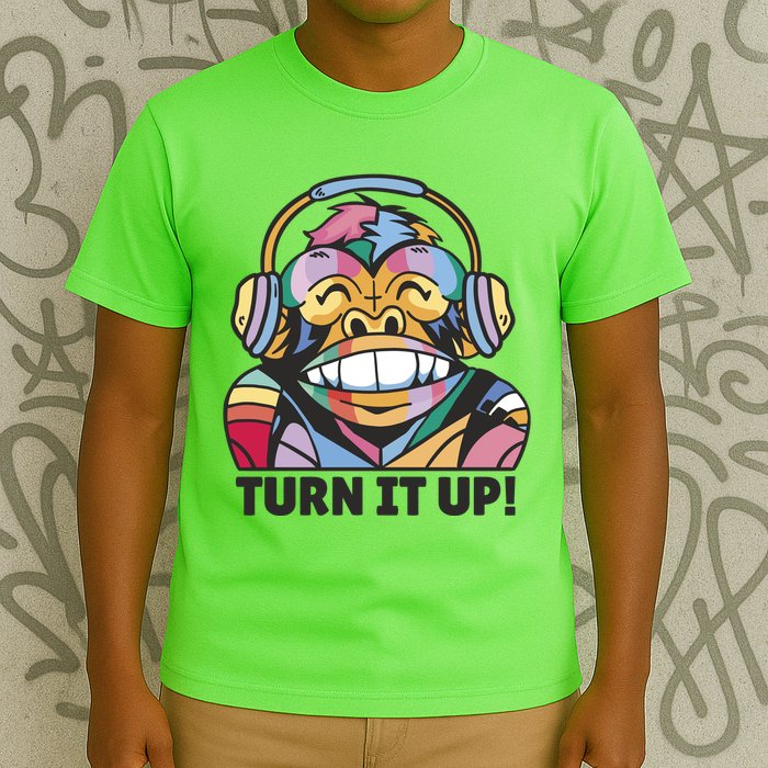 Turn It Up Music Monkey T-Shirt