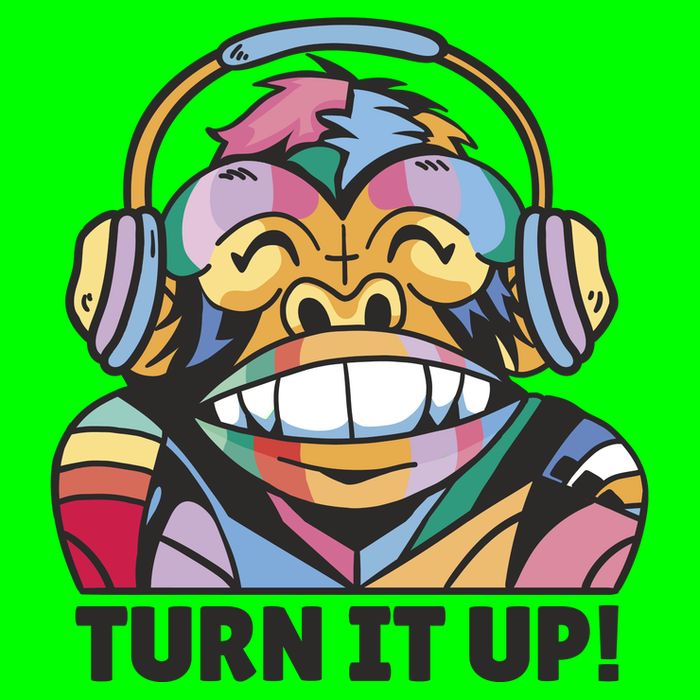 Turn It Up Music Monkey T-Shirt