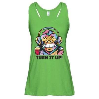 Turn It Up Music Monkey Ladies Essential Flowy Tank