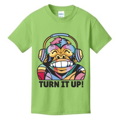 Turn It Up Music Monkey Kids T-Shirt