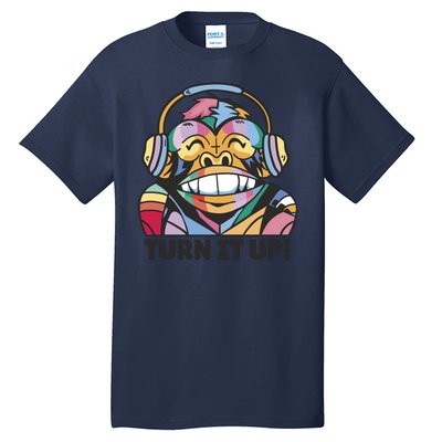 Turn It Up Music Monkey Tall T-Shirt