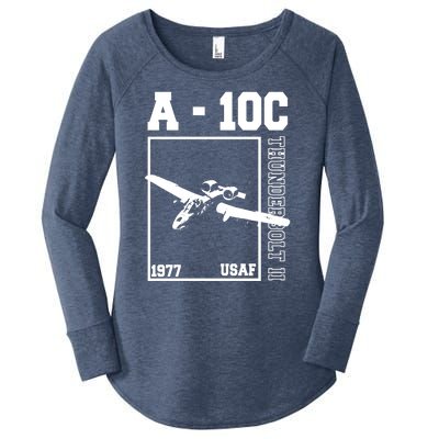 Thunderbolt II USAF 1977 Women's Perfect Tri Tunic Long Sleeve Shirt