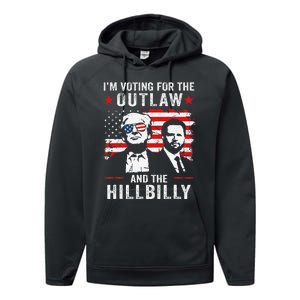 Trump IM Voting For The Outlaw And Hillbilly Trump Vance Gift Performance Fleece Hoodie