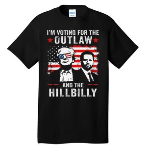 Trump IM Voting For The Outlaw And Hillbilly Trump Vance Gift Tall T-Shirt