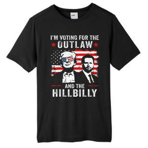 Trump IM Voting For The Outlaw And Hillbilly Trump Vance Gift Tall Fusion ChromaSoft Performance T-Shirt