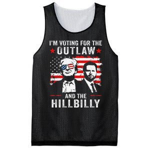 Trump IM Voting For The Outlaw And Hillbilly Trump Vance Gift Mesh Reversible Basketball Jersey Tank