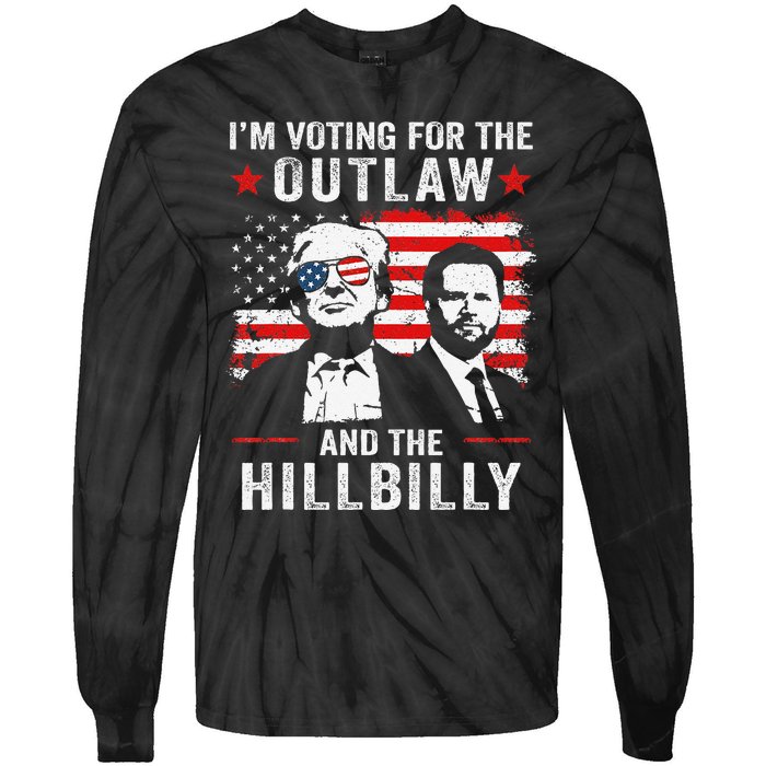 Trump IM Voting For The Outlaw And Hillbilly Trump Vance Gift Tie-Dye Long Sleeve Shirt