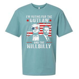 Trump IM Voting For The Outlaw And Hillbilly Trump Vance Gift Sueded Cloud Jersey T-Shirt