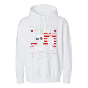 Trump IM Voting For The Outlaw And Hillbilly Trump Vance Gift Garment-Dyed Fleece Hoodie