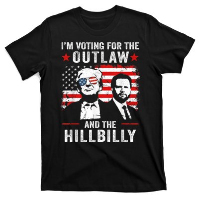 Trump Im Voting For The Outlaw And Hillbilly Trump Vance T-Shirt