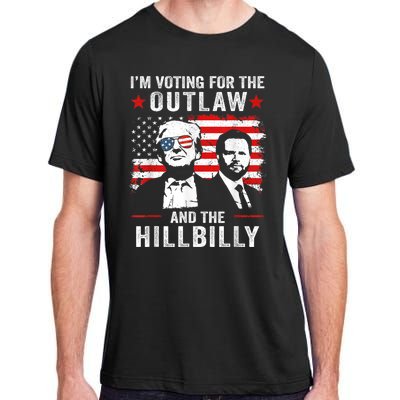 Trump Im Voting For The Outlaw And Hillbilly Trump Vance Adult ChromaSoft Performance T-Shirt