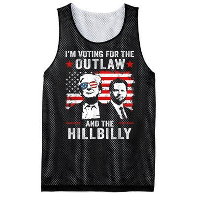 Trump Im Voting For The Outlaw And Hillbilly Trump Vance Mesh Reversible Basketball Jersey Tank