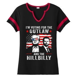 Trump IM Voting For The Outlaw And Hillbilly Trump Vance Ladies Halftime Notch Neck Tee