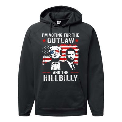 Trump IM Voting For The Outlaw And Hillbilly Trump Vance Performance Fleece Hoodie