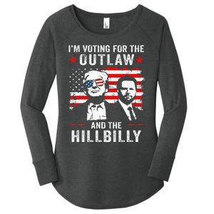 Trump IM Voting For The Outlaw And Hillbilly Trump Vance Women's Perfect Tri Tunic Long Sleeve Shirt