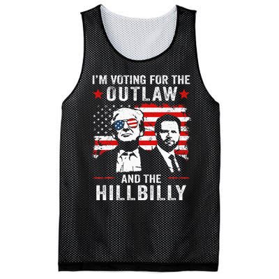 Trump IM Voting For The Outlaw And Hillbilly Trump Vance Mesh Reversible Basketball Jersey Tank