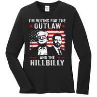 Trump IM Voting For The Outlaw And Hillbilly Trump Vance Ladies Long Sleeve Shirt