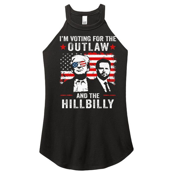 Trump IM Voting For The Outlaw And Hillbilly Trump Vance Women's Perfect Tri Rocker Tank