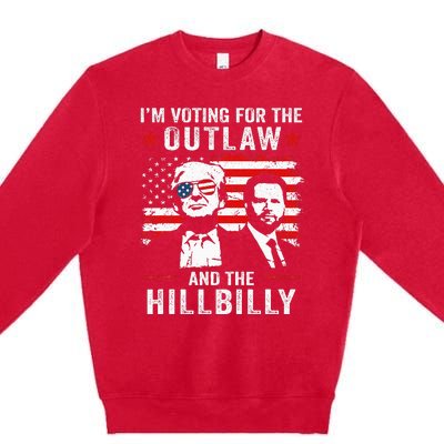 Trump IM Voting For The Outlaw And Hillbilly Trump Vance Premium Crewneck Sweatshirt