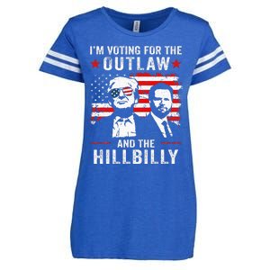 Trump IM Voting For The Outlaw And Hillbilly Trump Vance Enza Ladies Jersey Football T-Shirt