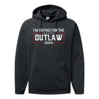 Trump IM Voting For The Outlaw 2024 Election Maga Trump Performance Fleece Hoodie