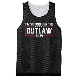 Trump IM Voting For The Outlaw 2024 Election Maga Trump Mesh Reversible Basketball Jersey Tank