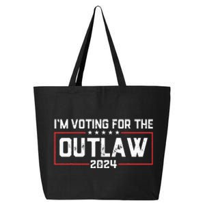 Trump IM Voting For The Outlaw 2024 Election Maga Trump 25L Jumbo Tote