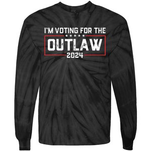 Trump IM Voting For The Outlaw 2024 Election Maga Trump Tie-Dye Long Sleeve Shirt