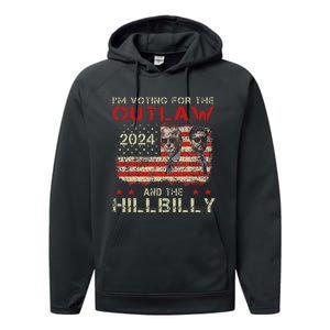 Trump IM Voting For The Outlaw And Hillbilly Trump Vance Performance Fleece Hoodie