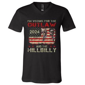 Trump IM Voting For The Outlaw And Hillbilly Trump Vance V-Neck T-Shirt