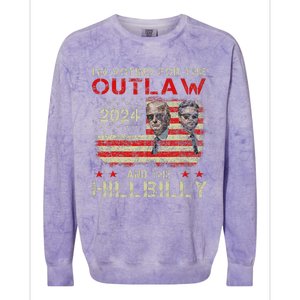 Trump IM Voting For The Outlaw And Hillbilly Trump Vance Colorblast Crewneck Sweatshirt