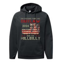 Trump IM Voting For The Outlaw And Hillbilly Trump Vance Performance Fleece Hoodie