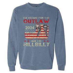 Trump IM Voting For The Outlaw And Hillbilly Trump Vance Garment-Dyed Sweatshirt