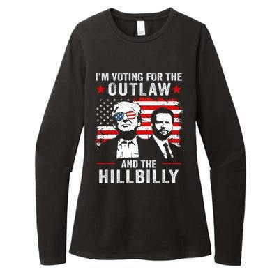 Trump IM Voting For The Outlaw And Hillbilly Trump Vance Womens CVC Long Sleeve Shirt