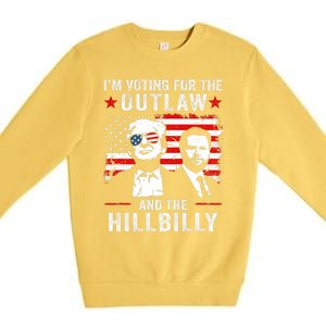 Trump IM Voting For The Outlaw And Hillbilly Trump Vance Premium Crewneck Sweatshirt