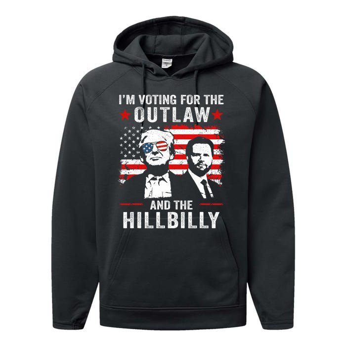 Trump IM Voting For The Outlaw And Hillbilly Trump Vance Performance Fleece Hoodie