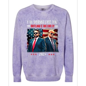 Trump IM Voting For The Outlaw And Hillbilly Trump Vance Colorblast Crewneck Sweatshirt