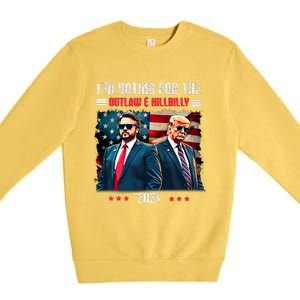 Trump IM Voting For The Outlaw And Hillbilly Trump Vance Premium Crewneck Sweatshirt