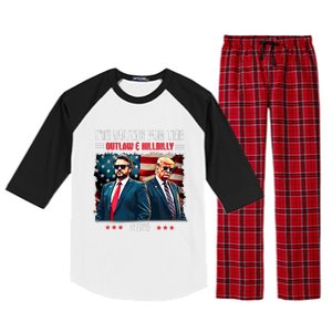 Trump IM Voting For The Outlaw And Hillbilly Trump Vance Raglan Sleeve Pajama Set