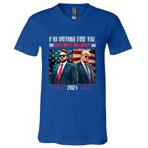 Trump IM Voting For The Outlaw And Hillbilly Trump Vance V-Neck T-Shirt