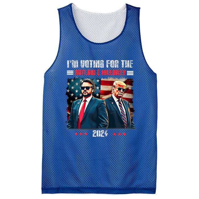 Trump IM Voting For The Outlaw And Hillbilly Trump Vance Mesh Reversible Basketball Jersey Tank