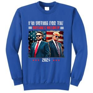 Trump IM Voting For The Outlaw And Hillbilly Trump Vance Tall Sweatshirt